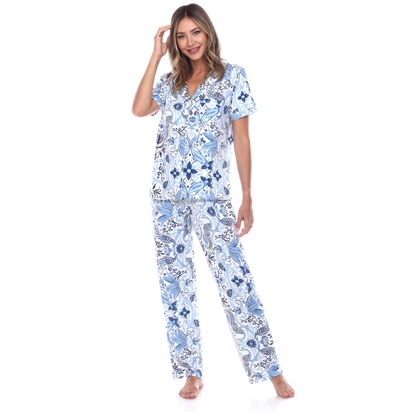 Short Sleeve & Pants Tropical Pajama Set - Picture 1 of 4